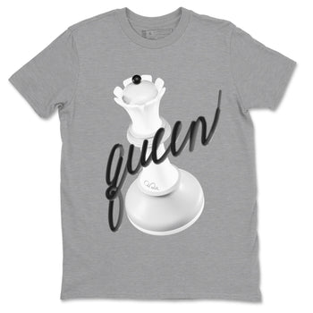 1s Wolf Grey shirts to match jordans 3D Queen sneaker match tees Air Jordan 1 Wolf Grey SNRT Sneaker Tees streetwear brand Heather Grey 2 unisex cotton tee