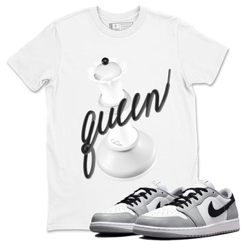 1s Wolf Grey shirts to match jordans 3D Queen sneaker match tees Air Jordan 1 Wolf Grey SNRT Sneaker Tees streetwear brand White 1 unisex cotton tee
