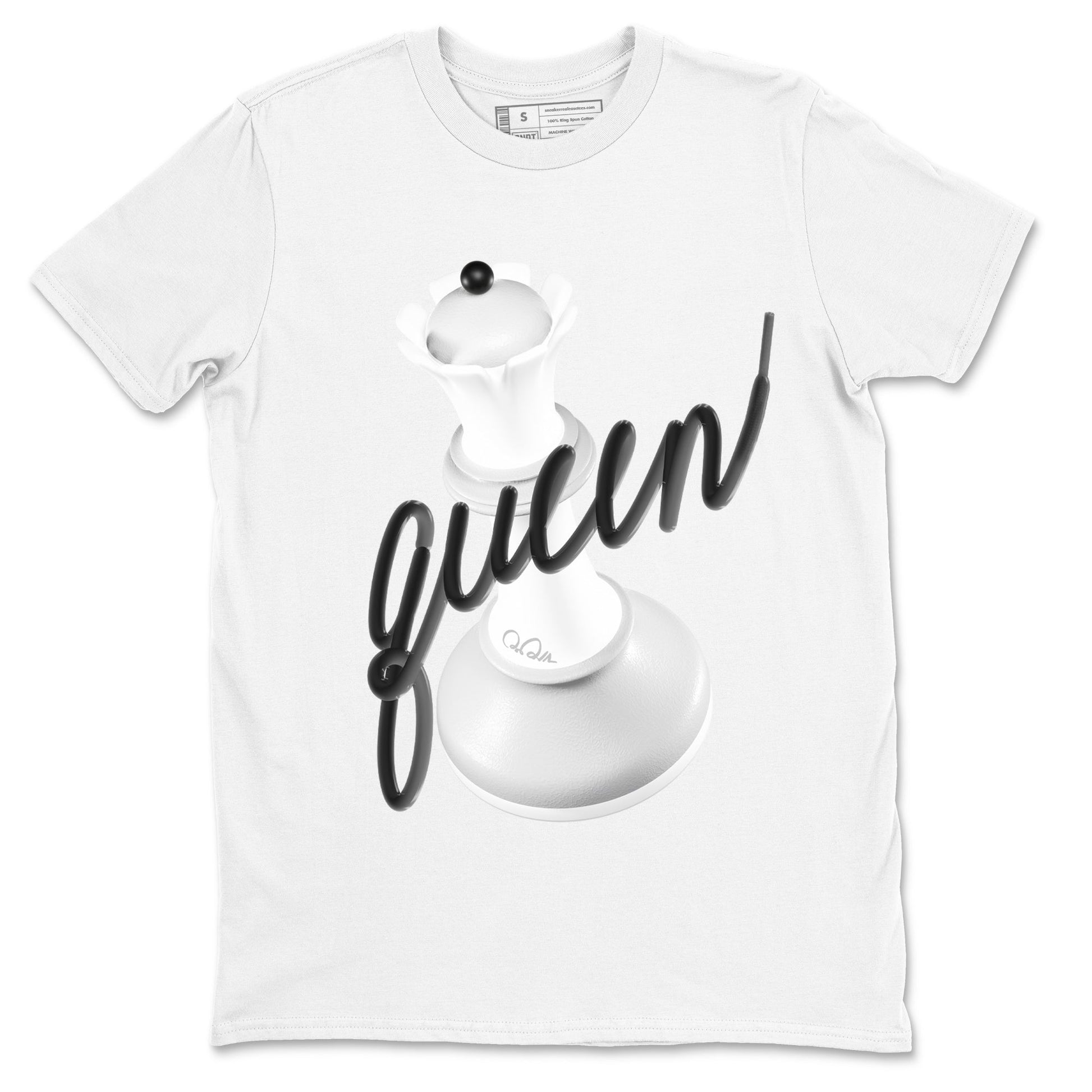 1s Wolf Grey shirts to match jordans 3D Queen sneaker match tees Air Jordan 1 Wolf Grey SNRT Sneaker Tees streetwear brand White 2 unisex cotton tee