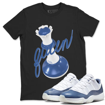 11s Diffused Blue Shirts To Match Jordans 3D Queen sneaker match tees Air Jordan 11 Diffused Blue Tee SNRT Sneaker Release Tees unisex cotton Black 1 crew neck shirts