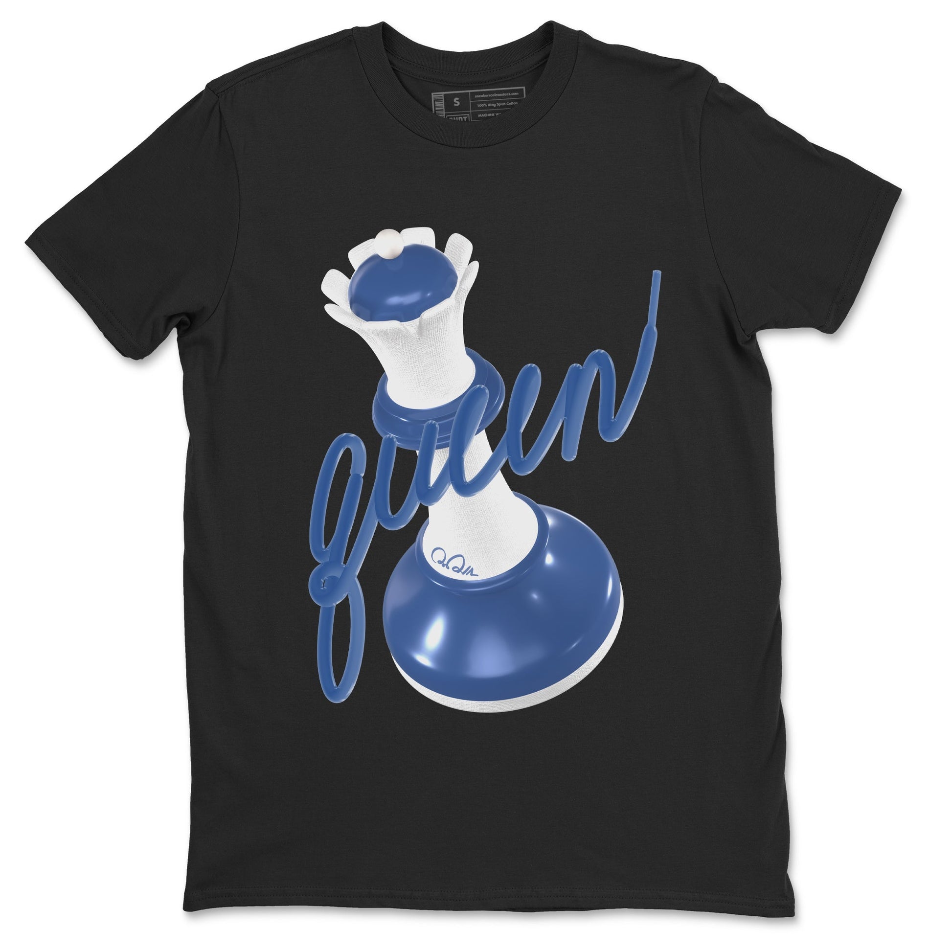 11s Diffused Blue Shirts To Match Jordans 3D Queen sneaker match tees Air Jordan 11 Diffused Blue Tee SNRT Sneaker Release Tees unisex cotton Black 2 crew neck shirts