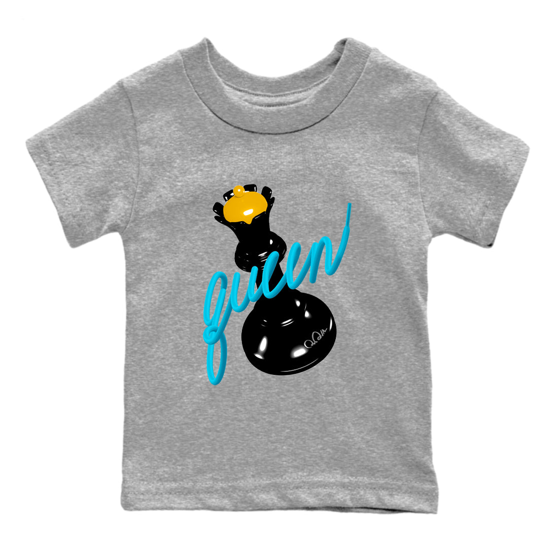 Sneaker match tees – Sneaker Tees To Match Air Jordan 11 Gamma Shoes – 3D Queen Kids T-Shirt Heather Grey 2