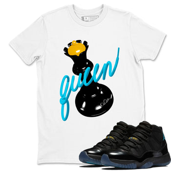 Sneaker match tees – Sneaker Tees To Match Air Jordan 11 Gamma Shoes – 3D Queen Tee White 1