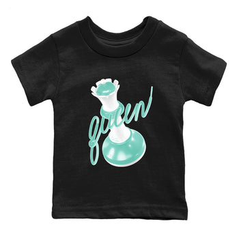 3D Queen baby and kids t-shirt crafted for little sneakerheads to shine with the Air Jordan 11 Igloo sneakers, displayed in Black 2.