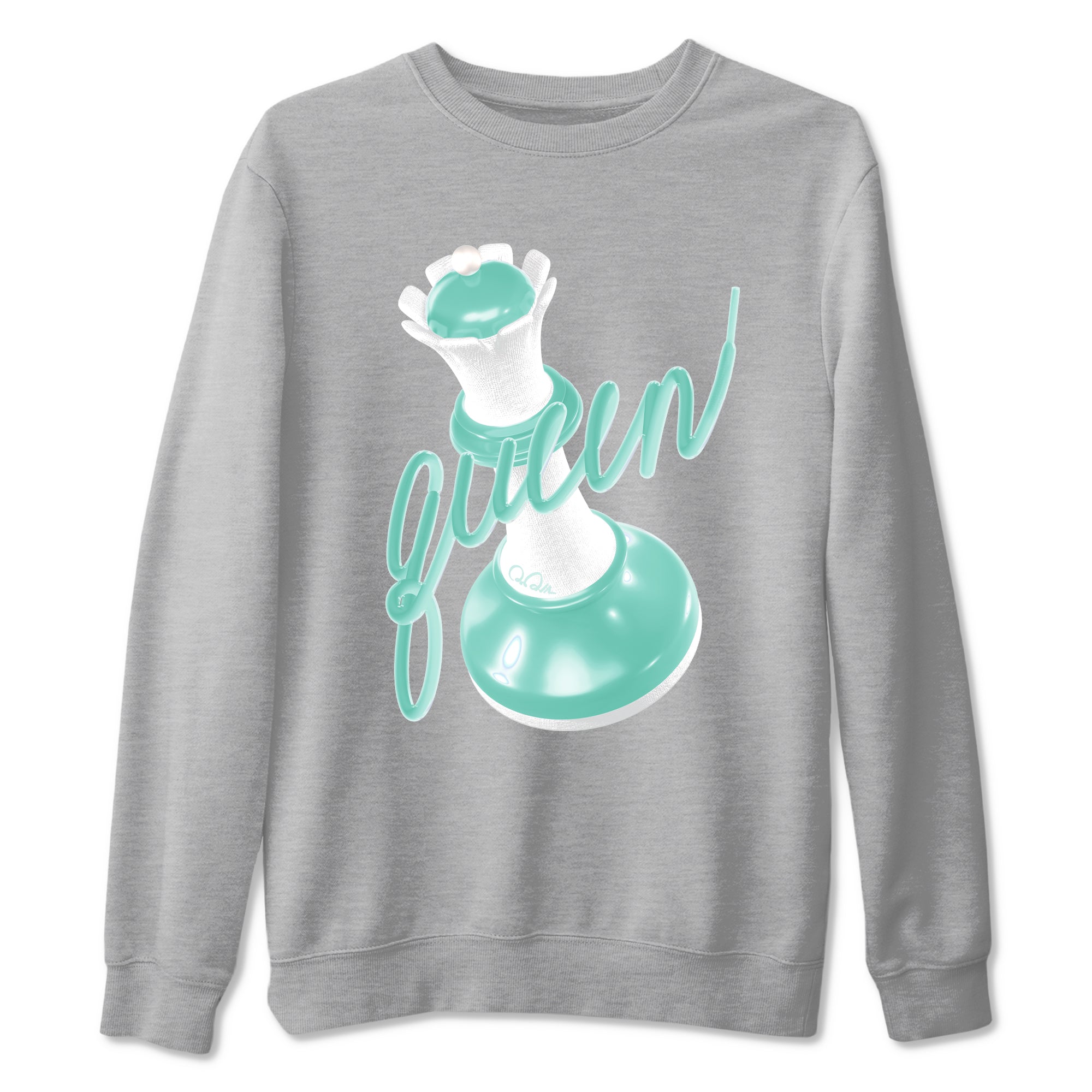 3D Queen sneaker match t-shirt styled to complete your fit with the Air Jordan 11 Igloo sneakers, shown in Heather Grey 2.
