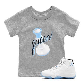 11s Retro Legend Blue shirts to match jordans 3D Queen sneaker match tees Air Jordan 11 Legend Blue best t shirts to wear with jordans SNRT Sneaker Tees Youth Baby Heather Grey 1 tee