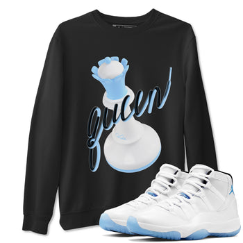 11s Retro Legend Blue shirts to match jordans 3D Queen sneaker match tees Air Jordan 11 Legend Blue best t shirts to wear with jordans SNRT Sneaker Tees unisex cotton Black 1 shirts
