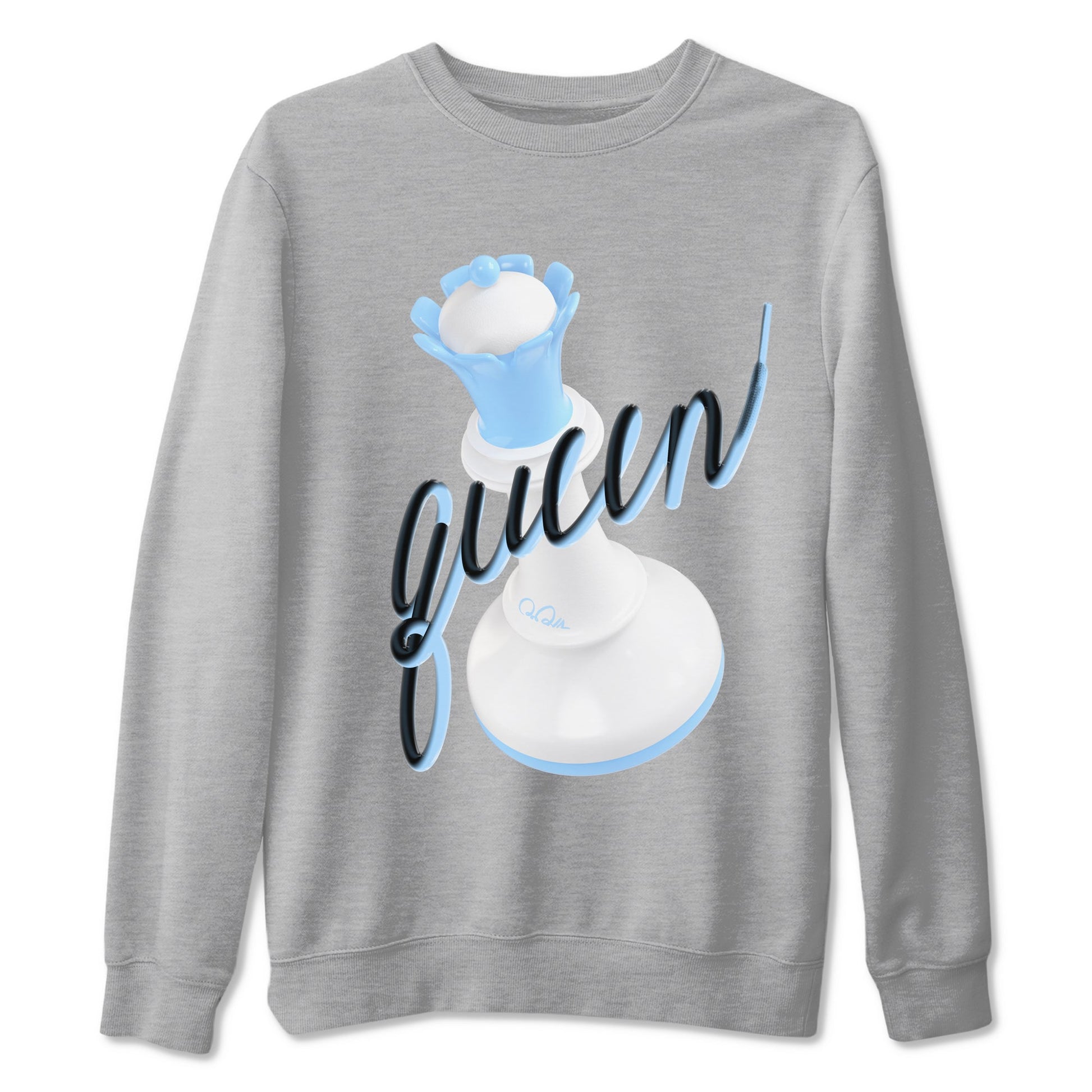 11s Retro Legend Blue shirts to match jordans 3D Queen sneaker match tees Air Jordan 11 Legend Blue best t shirts to wear with jordans SNRT Sneaker Tees unisex cotton Heather Grey 2 shirts