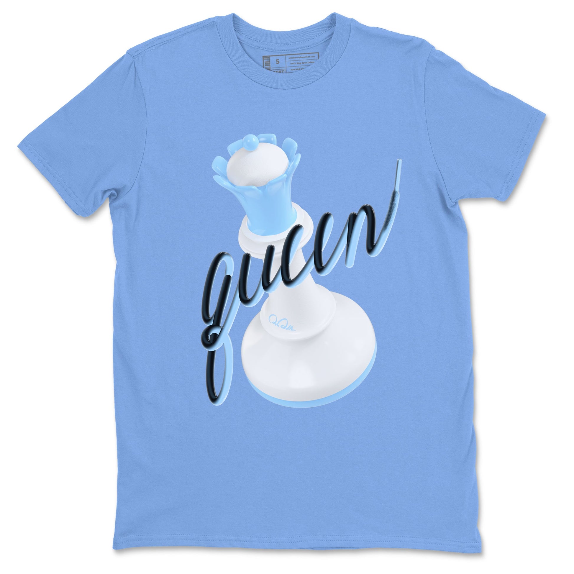 11s Retro Legend Blue shirts to match jordans 3D Queen sneaker match tees Air Jordan 11 Legend Blue best t shirts to wear with jordans SNRT Sneaker Tees unisex cotton Carolina Blue 2 shirts