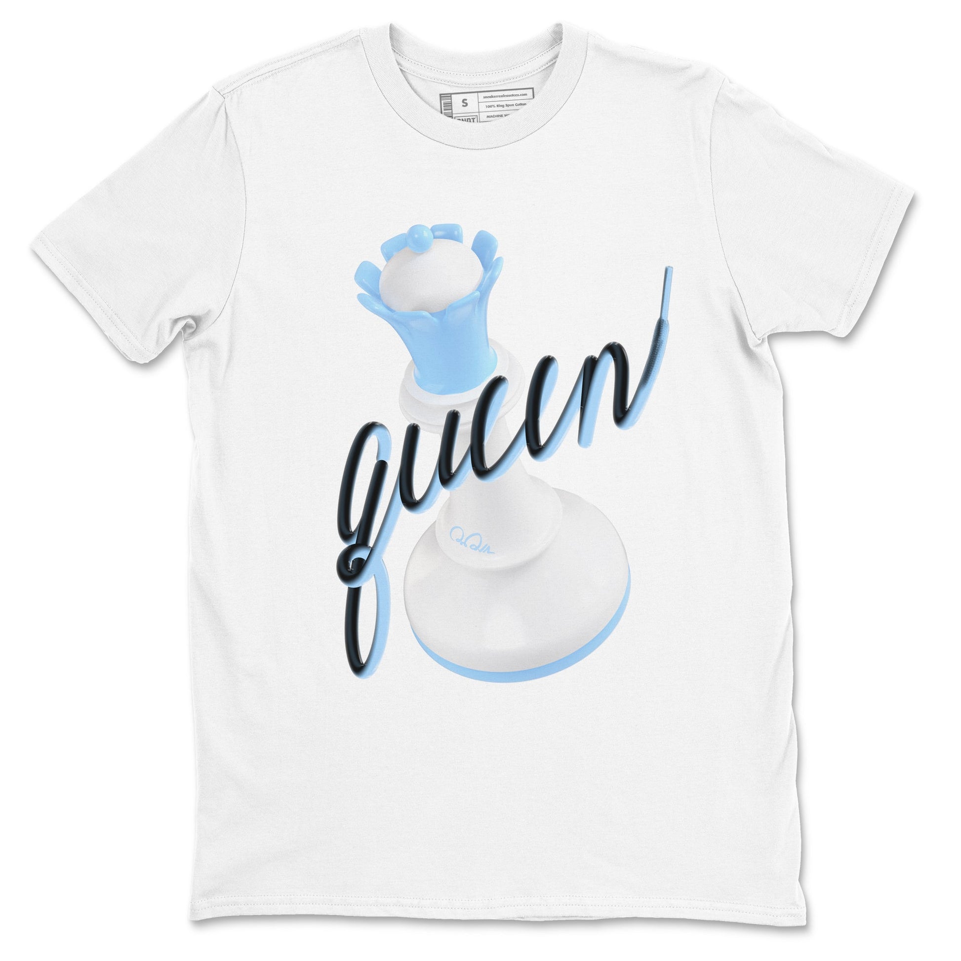 11s Retro Legend Blue shirts to match jordans 3D Queen sneaker match tees Air Jordan 11 Legend Blue best t shirts to wear with jordans SNRT Sneaker Tees unisex cotton White 2 shirts