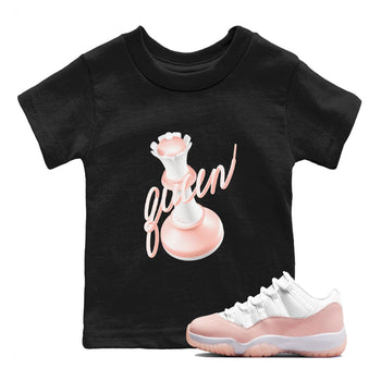 11s Legend Pink shirts to match jordans 3D Queen sneaker match tees Air Jordan 11 Legend Pink SNRT Sneaker Tees streetwear brand Baby and Youth Black 1 cotton tee