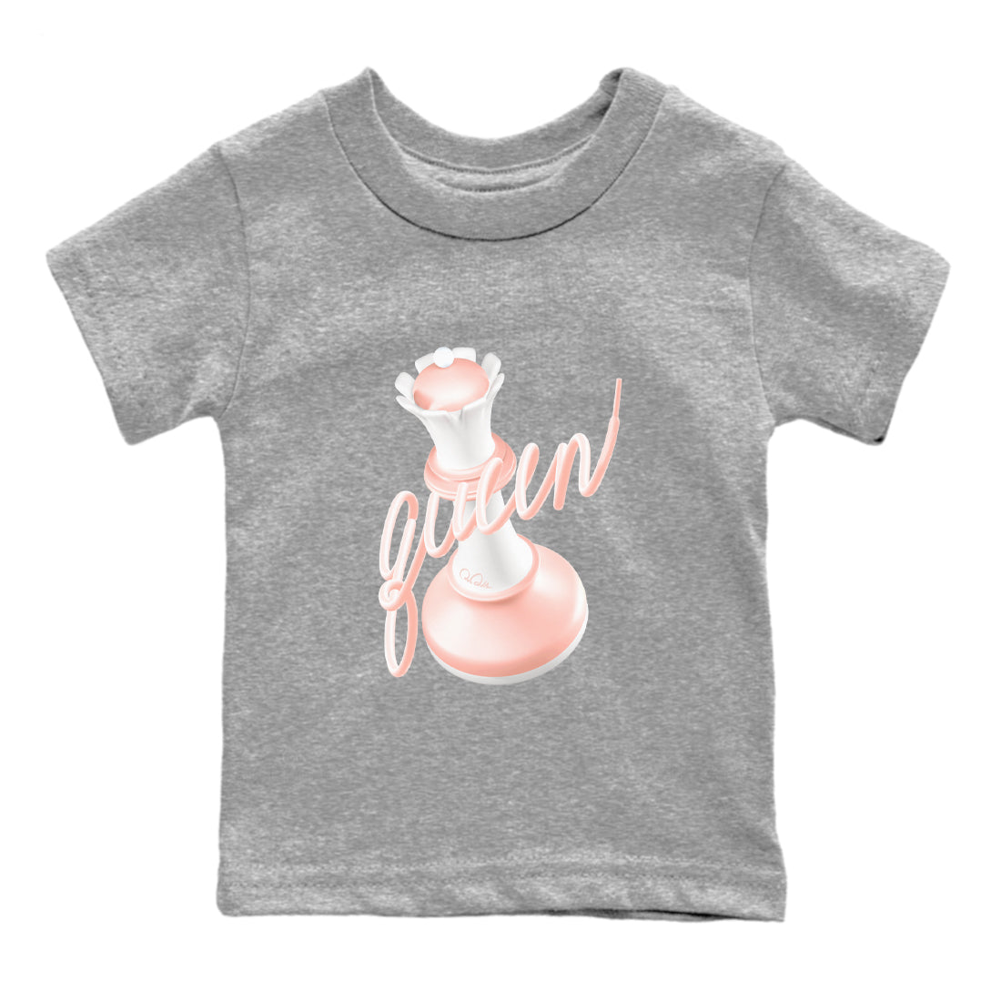 11s Legend Pink shirts to match jordans 3D Queen sneaker match tees Air Jordan 11 Legend Pink SNRT Sneaker Tees streetwear brand Baby and Youth Heather Grey 2 cotton tee