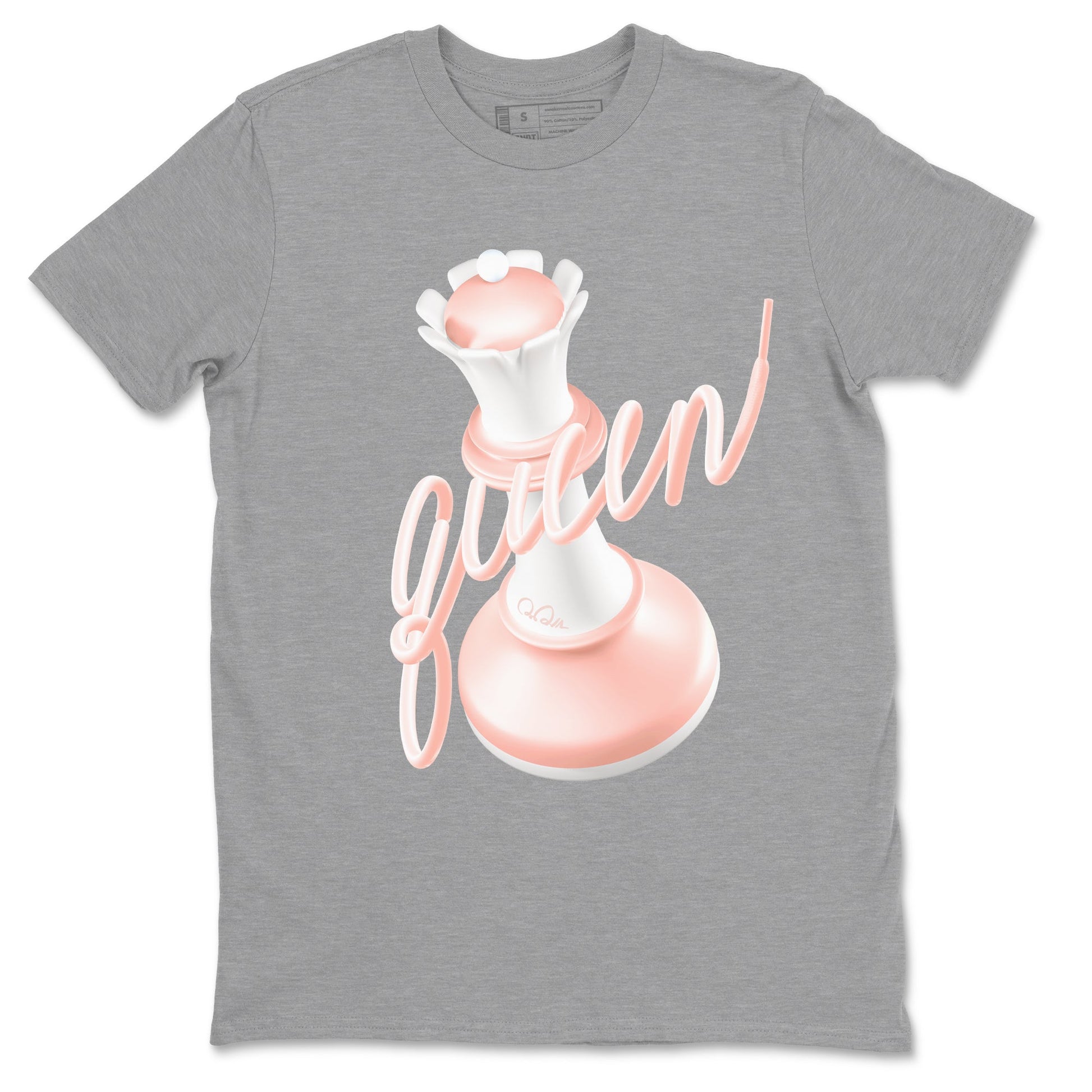 11s Legend Pink shirts to match jordans 3D Queen sneaker match tees Air Jordan 11 Legend Pink SNRT Sneaker Tees streetwear brand Heather Grey 2 unisex cotton tee