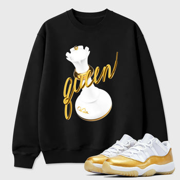 Sneaker match tees – Sneaker Tees To Match Air Jordan 11 Mother's Day Shoes – 3D Queen Tee Black 1