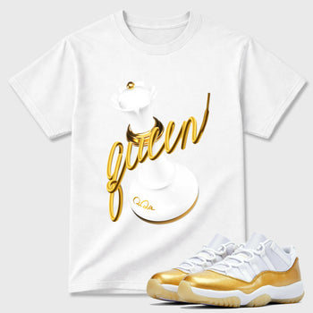 Sneaker match tees – Sneaker Tees To Match Air Jordan 11 Mother's Day Shoes – 3D Queen Tee White 1