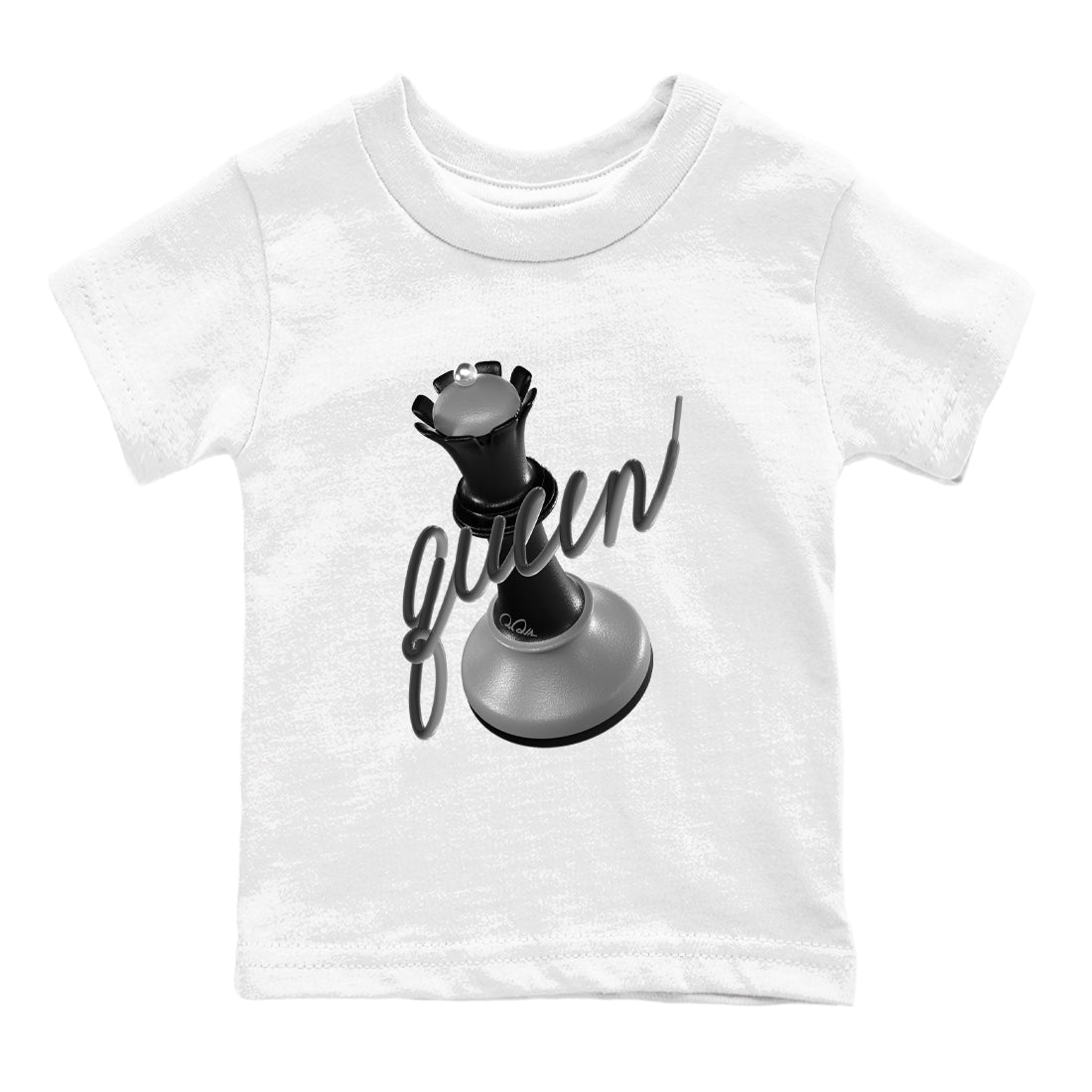 12s Black Wolf Grey shirts to match jordans 3D Queen sneaker match tees Air Jordan 12 Barons match shoes to clothes SNRT Sneaker Tees Youth Baby White 2 tee