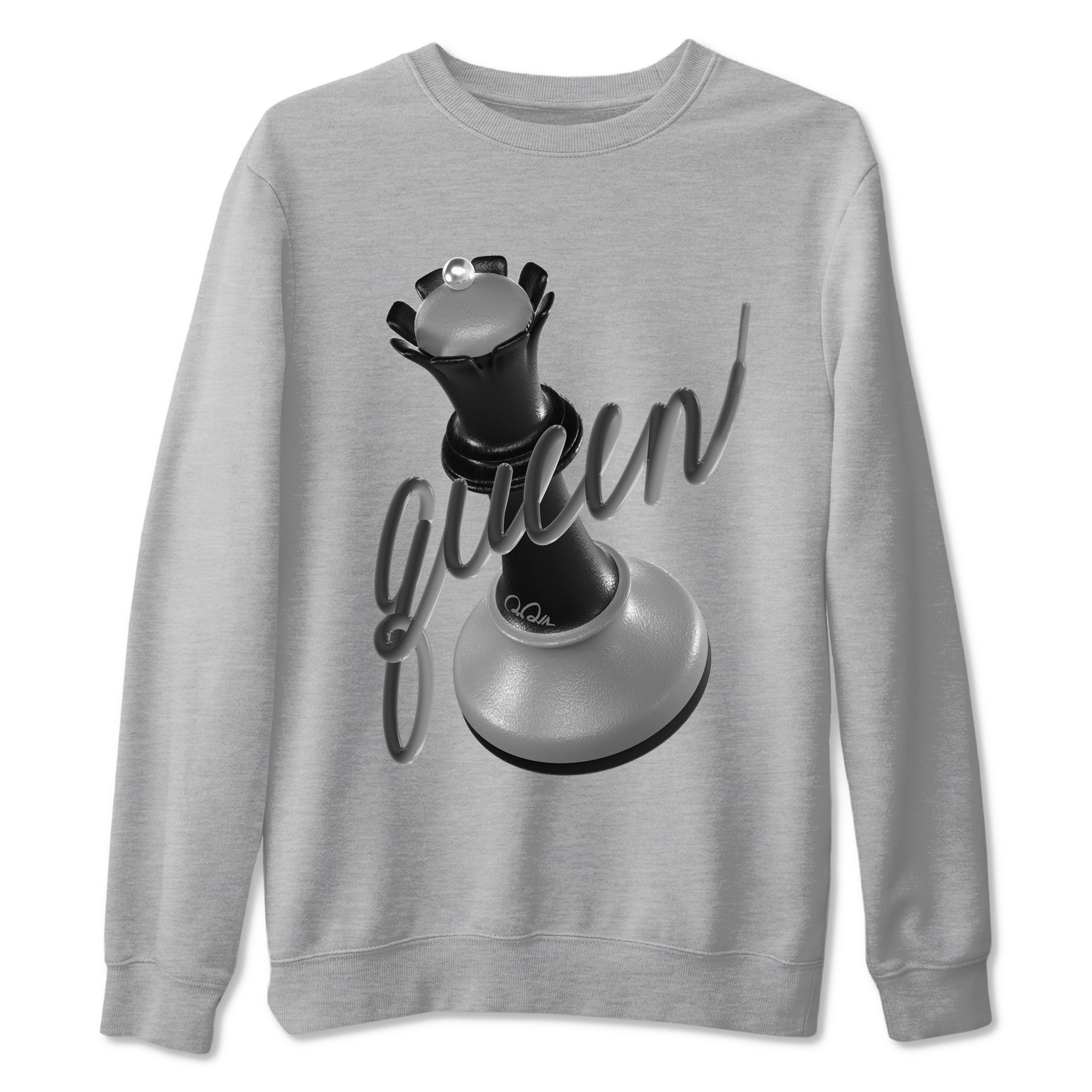 12s Black Wolf Grey shirts to match jordans 3D Queen sneaker match tees Air Jordan 12 Barons match shoes to clothes SNRT Sneaker Tees unisex cotton Heather Grey 2 shirts