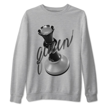 12s Black Wolf Grey shirts to match jordans 3D Queen sneaker match tees Air Jordan 12 Barons match shoes to clothes SNRT Sneaker Tees unisex cotton Heather Grey 2 shirts