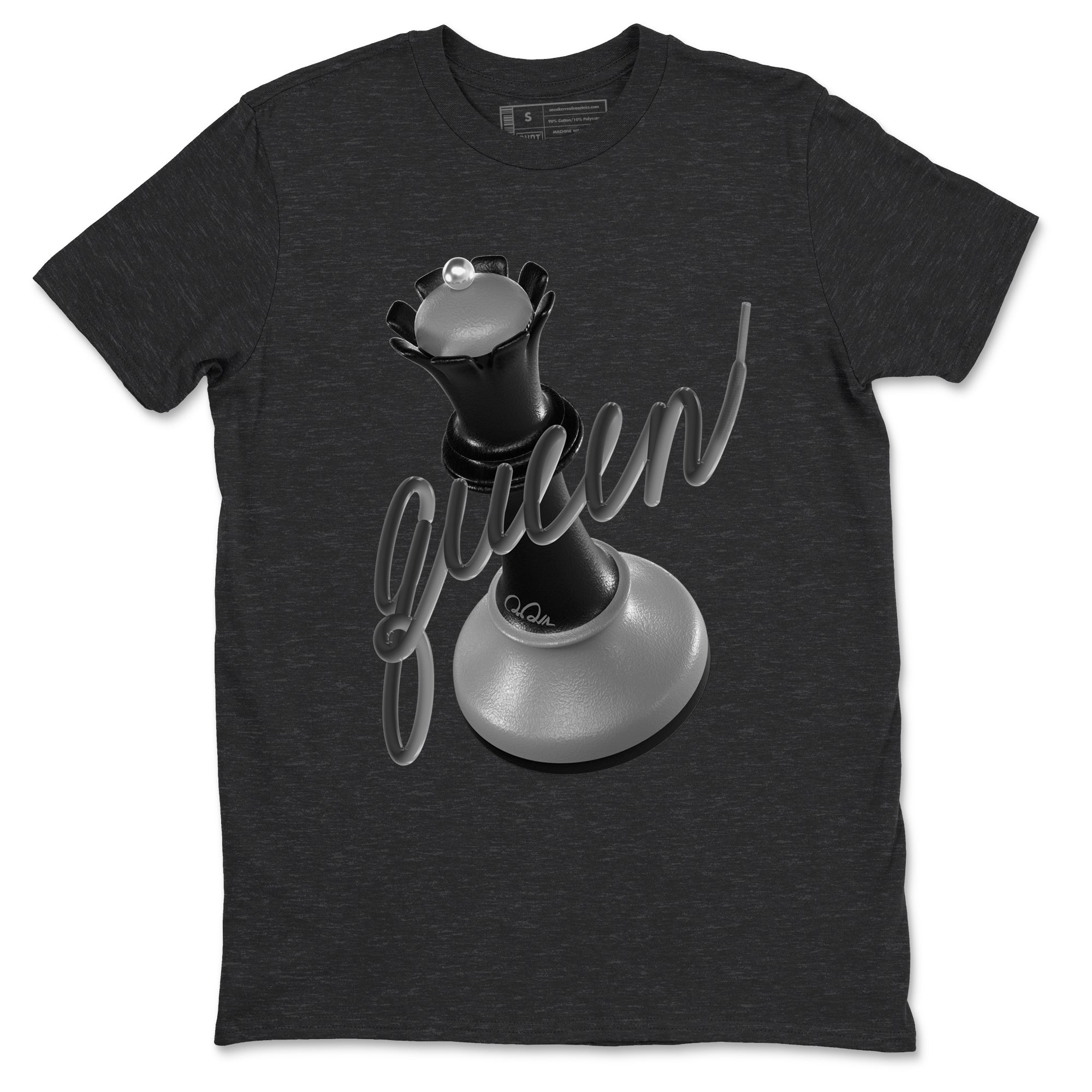 12s Black Wolf Grey shirts to match jordans 3D Queen sneaker match tees Air Jordan 12 Barons match shoes to clothes SNRT Sneaker Tees unisex cotton Charcoal Heather 2 shirts