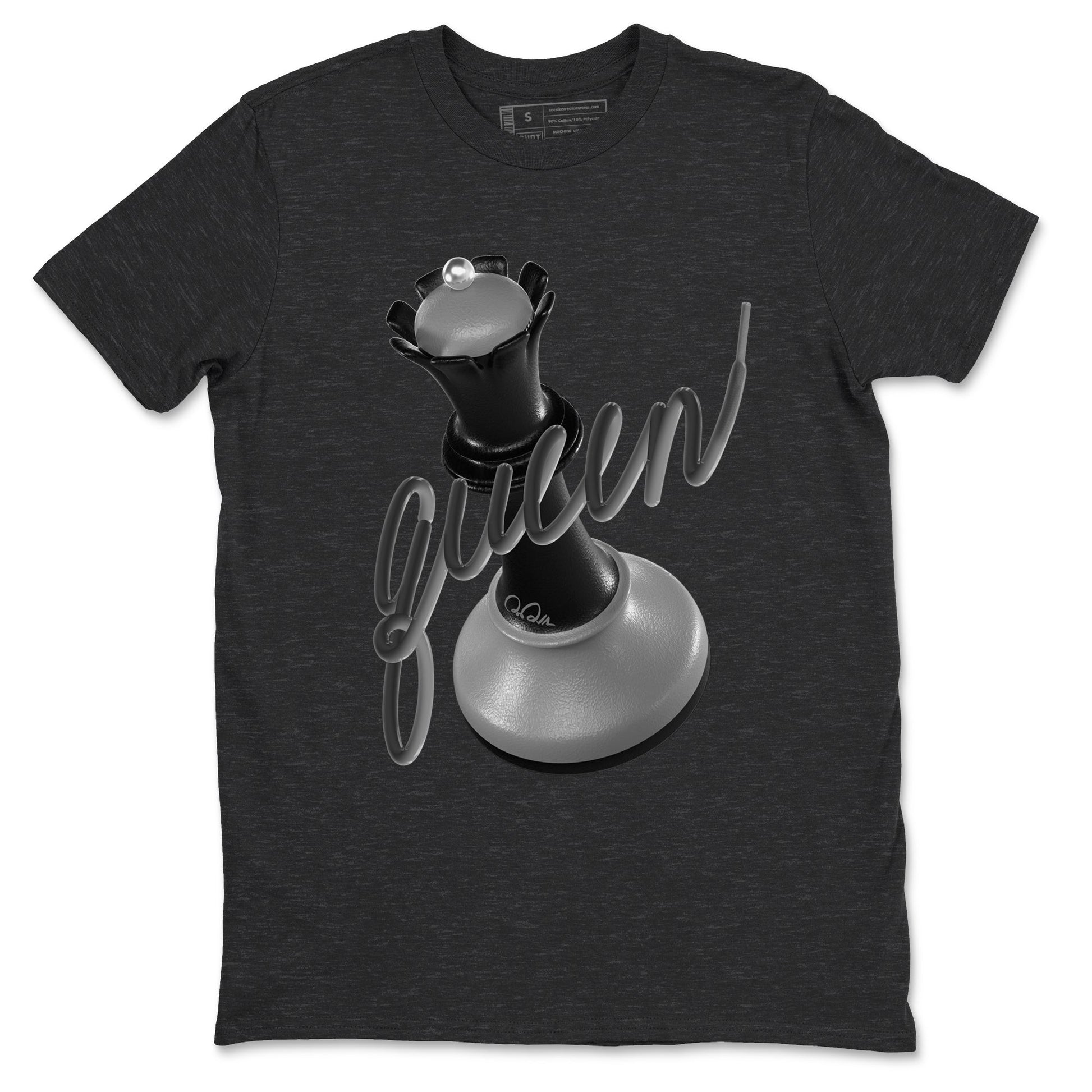 12s Black Wolf Grey shirts to match jordans 3D Queen sneaker match tees Air Jordan 12 Barons match shoes to clothes SNRT Sneaker Tees unisex cotton Charcoal Heather 2 shirts