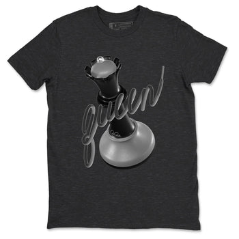 12s Black Wolf Grey shirts to match jordans 3D Queen sneaker match tees Air Jordan 12 Barons match shoes to clothes SNRT Sneaker Tees unisex cotton Charcoal Heather 2 shirts