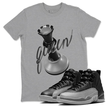 12s Black Wolf Grey shirts to match jordans 3D Queen sneaker match tees Air Jordan 12 Barons match shoes to clothes SNRT Sneaker Tees unisex cotton Heather Grey 1 shirts