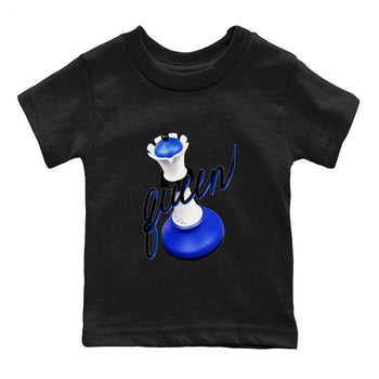 12s Blueberry shirts to match jordans 3D Queen best t shirts to wear with jordans AJ12 White and Game Royal match shoes to clothes SNRT Sneaker Tees Youth Baby Black 2 tee