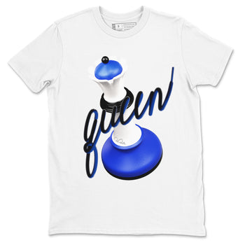 12s Blueberry shirts to match jordans 3D Queen best t shirts to wear with jordans AJ12 White and Game Royal match shoes to clothes SNRT Sneaker Tees unisex cotton White 2 shirts