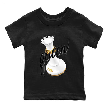 12s Taxi Sneaker match tees – Sneaker Tees To Match Air Jordan 12 Taxi Shoes – 3D Queen Kids T-Shirt Black 2