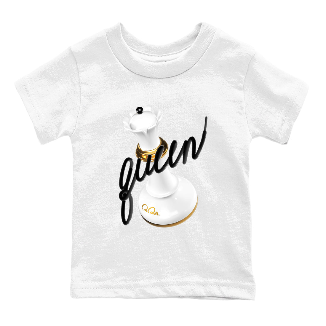12s Taxi Sneaker match tees – Sneaker Tees To Match Air Jordan 12 Taxi Shoes – 3D Queen Kids T-Shirt White 2