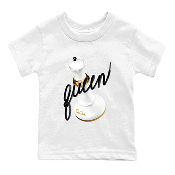 12s Taxi Sneaker match tees – Sneaker Tees To Match Air Jordan 12 Taxi Shoes – 3D Queen Kids T-Shirt White 2