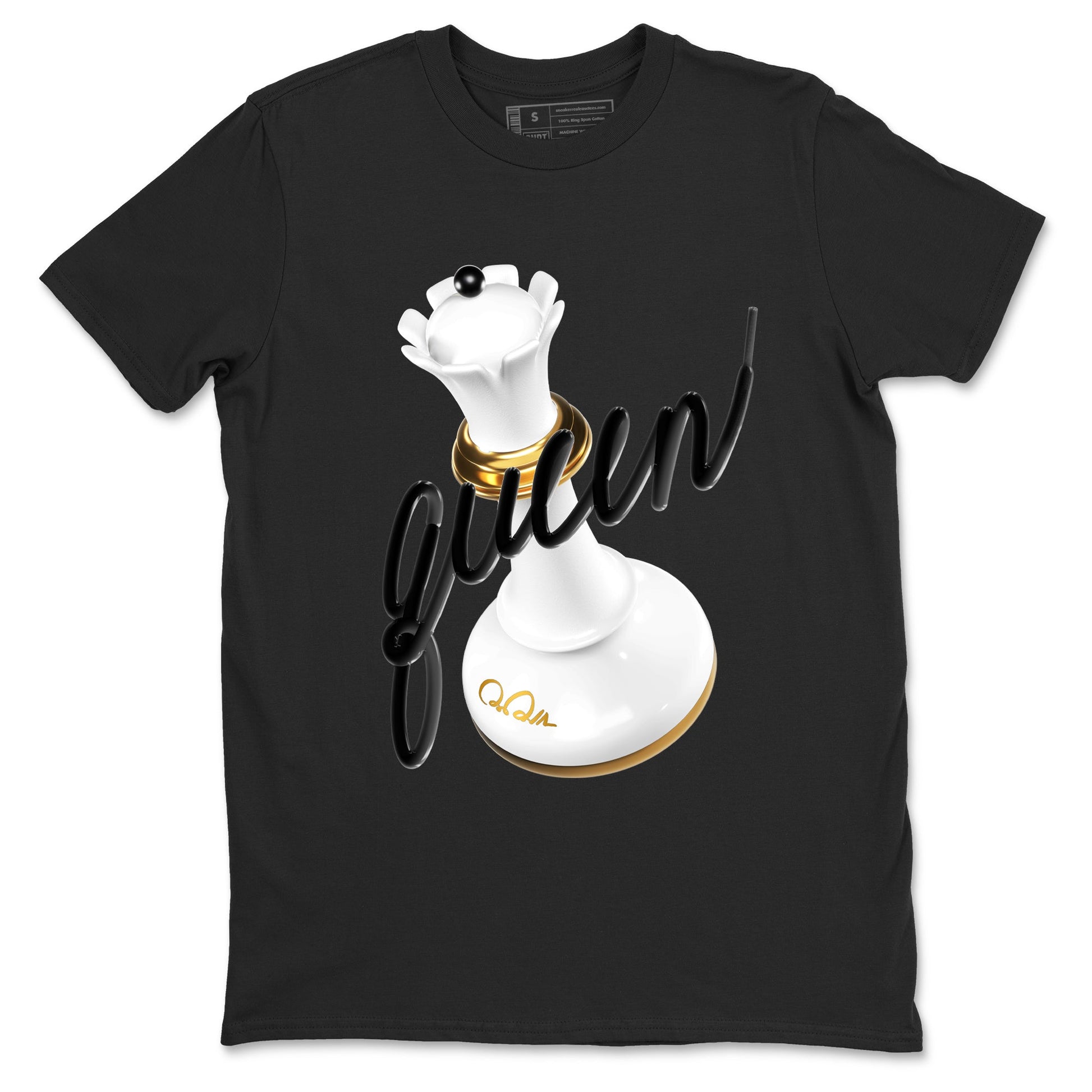 12s Taxi Sneaker match tees – Sneaker Tees To Match Air Jordan 12 Taxi Shoes – 3D Queen Tee Black 2