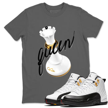 12s Taxi Sneaker match tees – Sneaker Tees To Match Air Jordan 12 Taxi Shoes – 3D Queen Tee Cool Grey 1