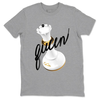 12s Taxi Sneaker match tees – Sneaker Tees To Match Air Jordan 12 Taxi Shoes – 3D Queen Tee Heather Grey 2