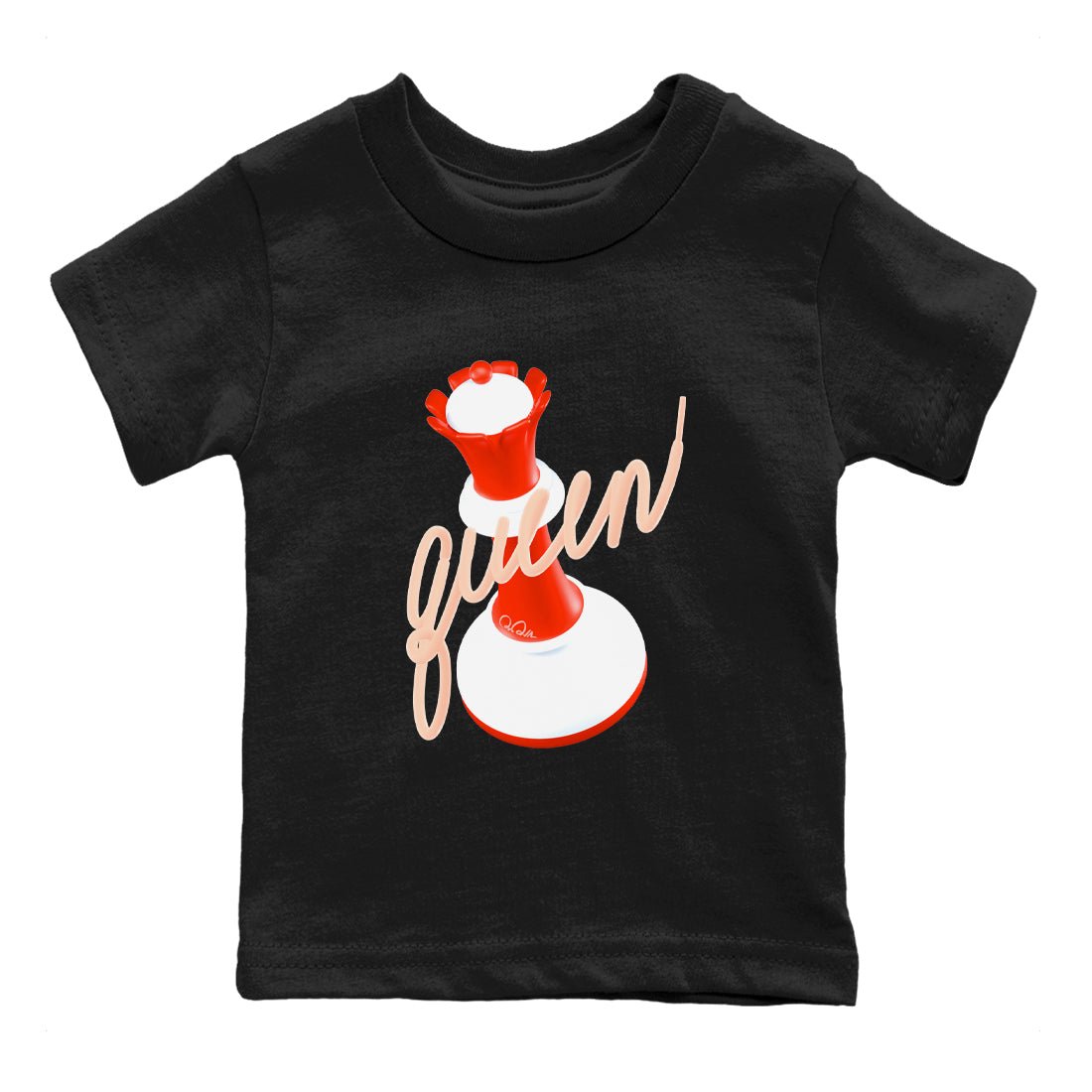 13s Dune Red shirts to match jordans 3D Queen sneaker match tees Air Jordan 13 Dune Red SNRT Sneaker Tees streetwear brand Baby and Youth Black 2 cotton tee