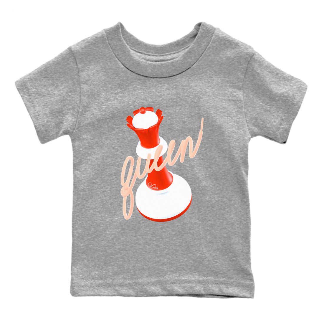 13s Dune Red shirts to match jordans 3D Queen sneaker match tees Air Jordan 13 Dune Red SNRT Sneaker Tees streetwear brand Baby and Youth Heather Grey 2 cotton tee