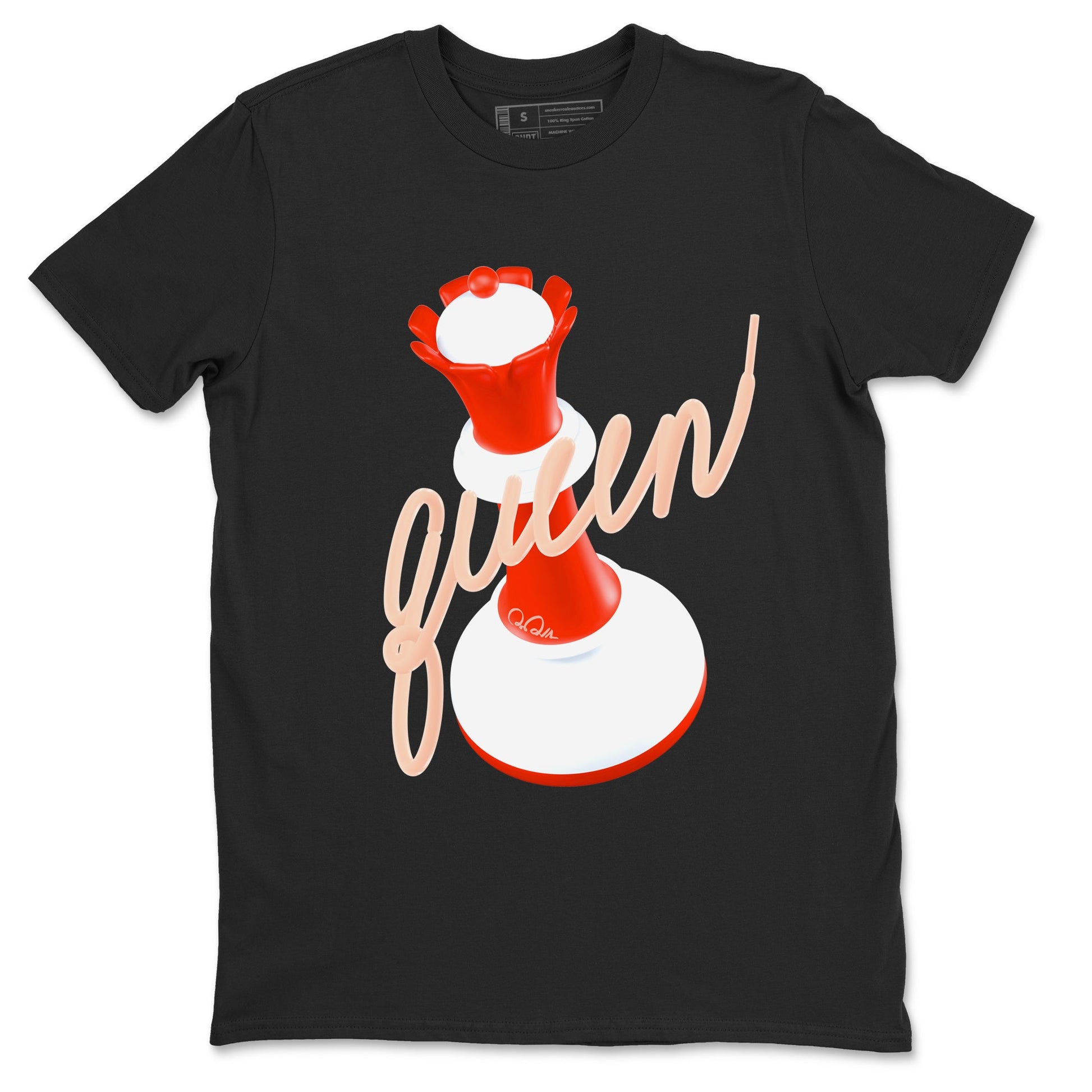 13s Dune Red shirts to match jordans 3D Queen sneaker match tees Air Jordan 13 Dune Red SNRT Sneaker Tees streetwear brand Black 2 unisex cotton tee