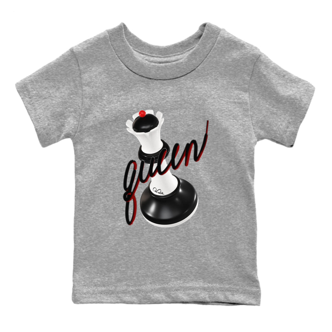 14s Black Toe shirts to match jordans 3D Queen graphic tees Air Jordan 14 Black Toe t shirts to match sneakers SNRT Sneaker Tees Youth Baby Heather Grey 2 tee