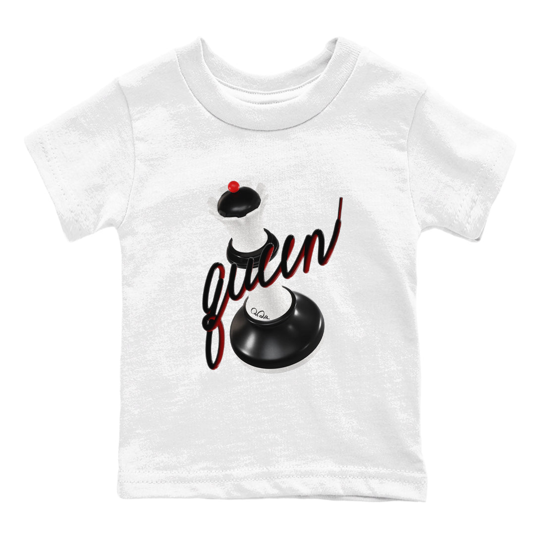 14s Black Toe shirts to match jordans 3D Queen graphic tees Air Jordan 14 Black Toe t shirts to match sneakers SNRT Sneaker Tees Youth Baby White 2 tee