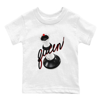 14s Black Toe shirts to match jordans 3D Queen graphic tees Air Jordan 14 Black Toe t shirts to match sneakers SNRT Sneaker Tees Youth Baby White 2 tee