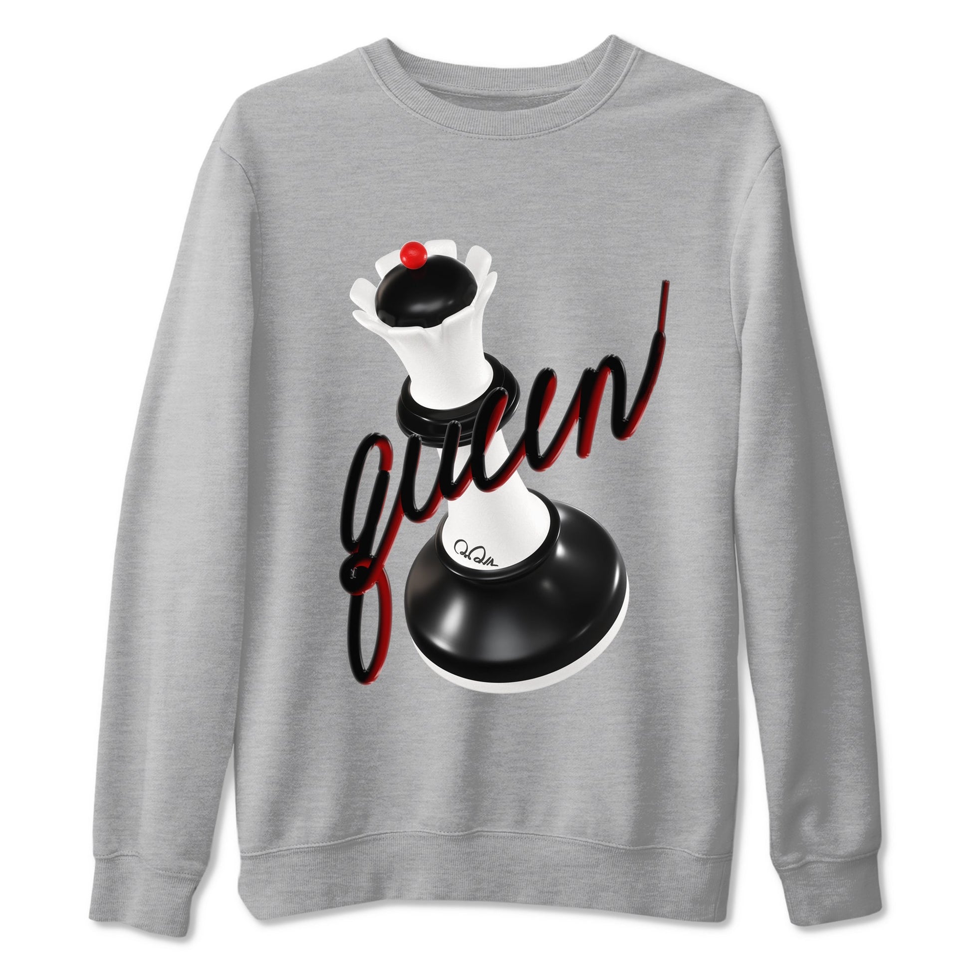 14s Black Toe shirts to match jordans 3D Queen graphic tees Air Jordan 14 Black Toe t shirts to match sneakers SNRT Sneaker Tees unisex cotton Heather Grey 2 shirts