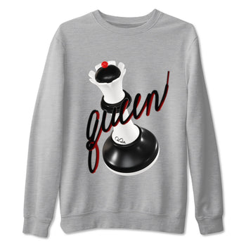 14s Black Toe shirts to match jordans 3D Queen graphic tees Air Jordan 14 Black Toe t shirts to match sneakers SNRT Sneaker Tees unisex cotton Heather Grey 2 shirts