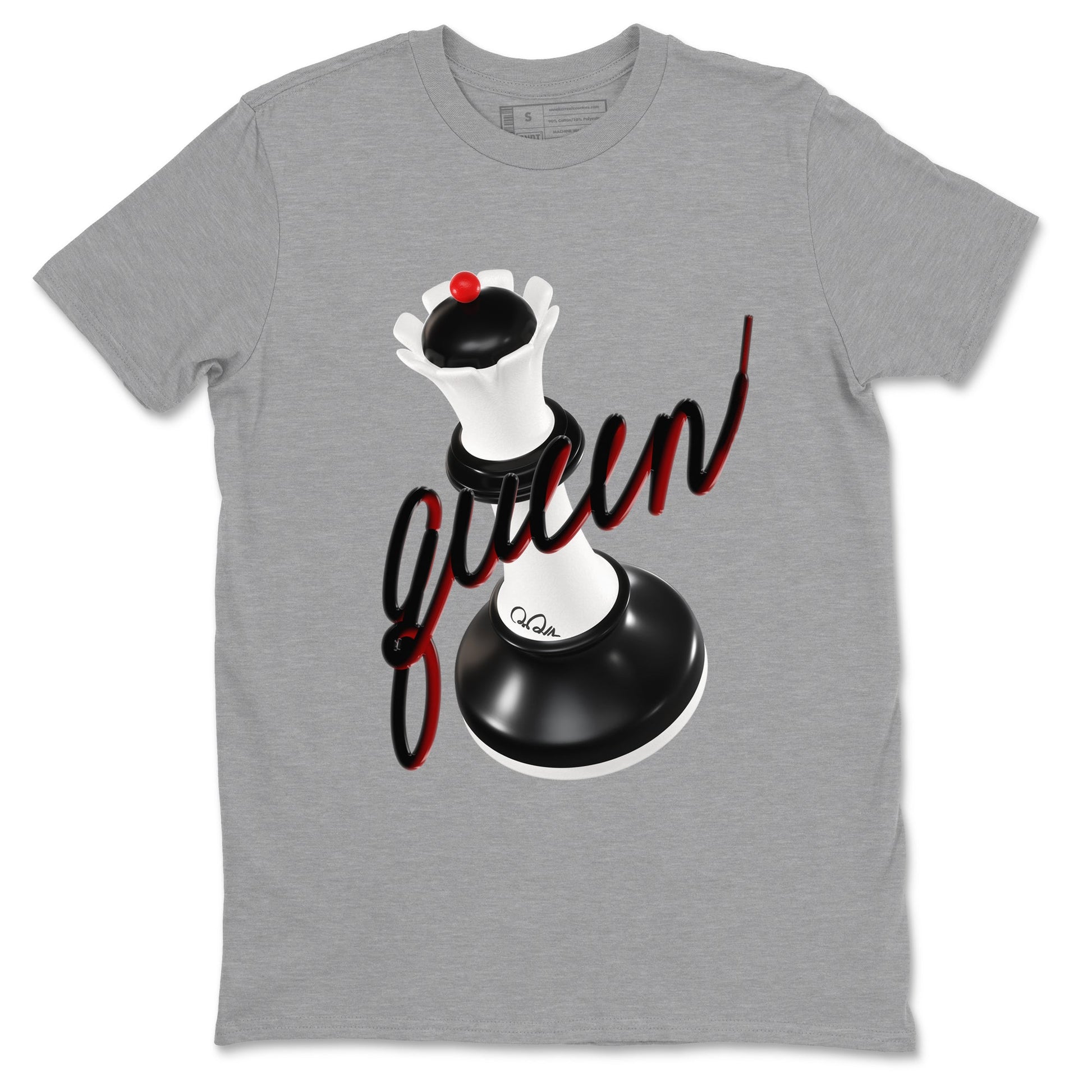 14s Black Toe shirts to match jordans 3D Queen graphic tees Air Jordan 14 Black Toe t shirts to match sneakers SNRT Sneaker Tees unisex cotton Heather Grey 2 shirts