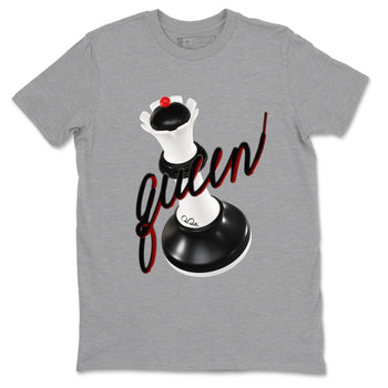 14s Black Toe shirts to match jordans 3D Queen graphic tees Air Jordan 14 Black Toe t shirts to match sneakers SNRT Sneaker Tees unisex cotton Heather Grey 2 shirts