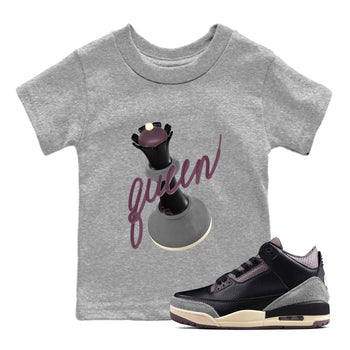 3s A Ma Maniere x Black shirts to match jordans 3D Queen sneaker match tees A Ma Maniere x Air Jordan 3 _hile You Were Sleeping_neaker Release Tees Youth Baby Heather Grey 1 crew neck shirts