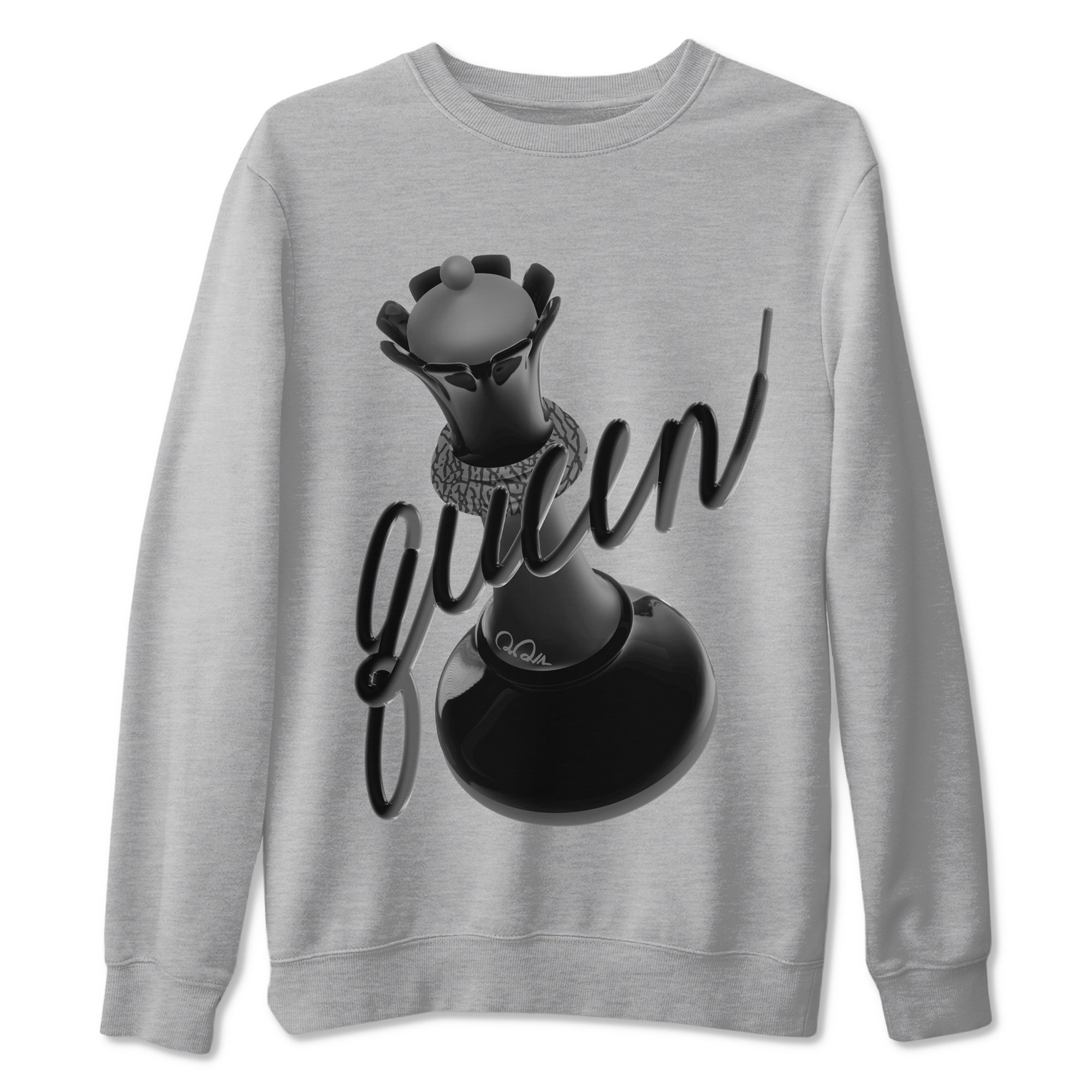 Air Jordan 3 Black Cat shirts to match jordans 3D Queen sneaker tees 3s Retro Black Cat best t-shirts to wear with jordans SNRT Sneaker Tees unisex cotton Heather Grey 2 shirts