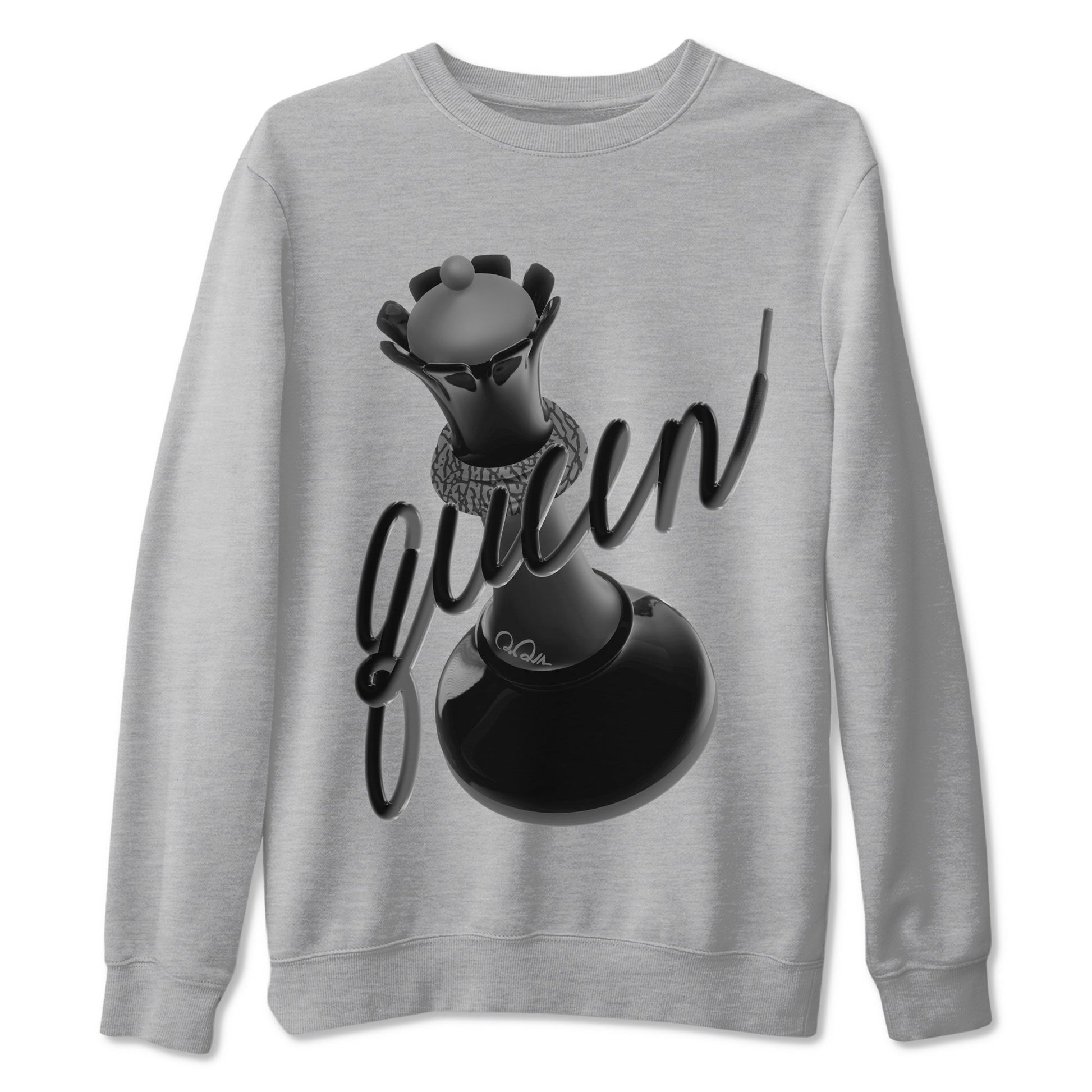 Air Jordan 3 Black Cat shirts to match jordans 3D Queen sneaker tees 3s Retro Black Cat best t-shirts to wear with jordans SNRT Sneaker Tees unisex cotton Heather Grey 2 shirts