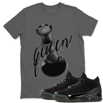 Air Jordan 3 Black Cat shirts to match jordans 3D Queen sneaker tees 3s Retro Black Cat best t-shirts to wear with jordans SNRT Sneaker Tees unisex cotton Cool Grey 1 shirts