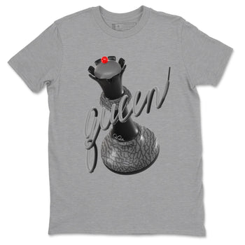 3s Black Cement shirts to match jordans 3D Queen sneaker match tees Air Jordan 3 Black Cement match shoes to clothes SNRT Sneaker Tees unisex cotton Heather Grey 2 shirts