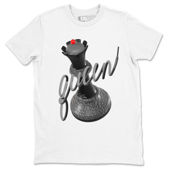 3s Black Cement shirts to match jordans 3D Queen sneaker match tees Air Jordan 3 Black Cement match shoes to clothes SNRT Sneaker Tees unisex cotton White 2 shirts